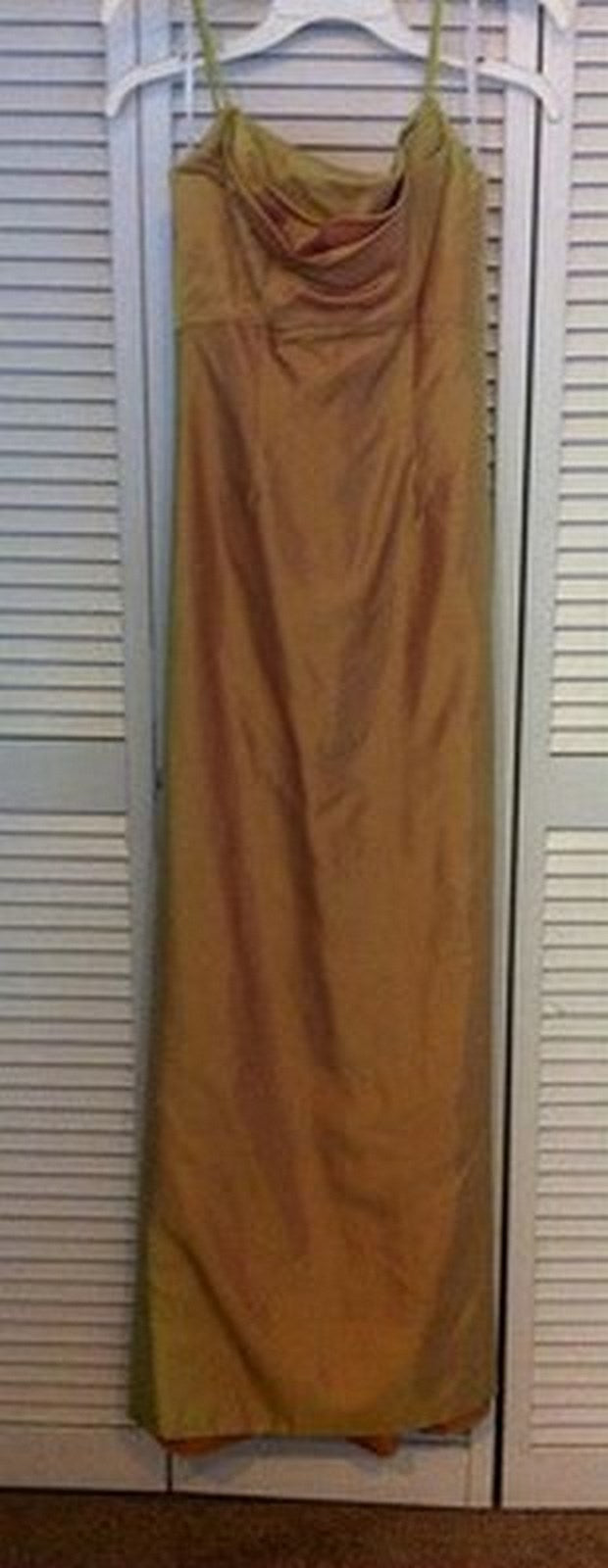 Watters & Watters Women Dress Taffeta Mauve Yellow Lined Size 12