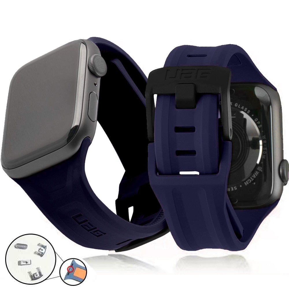 Silicone Strap for Apple watch Band 44mm 40mm 49mm 45mm 41mm UAG 42 watchband b image 13