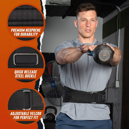 Weight Lifting Belt Back Support Workout Belt with Metal Buckle for Men Women G image 9