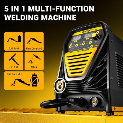 DEKO Digital 200A MIG/MMA Welder, SYNERGIC DC Inverter Welding Machine,110V/220 image 3