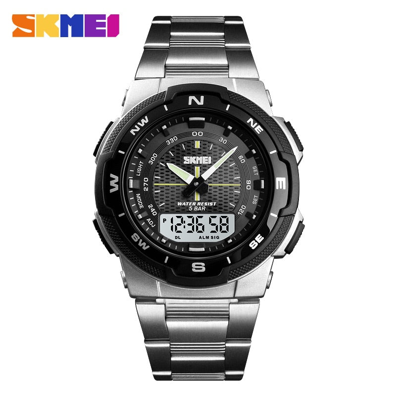 SKMEI Watch Men's Watch Fashion Sport Watches Stainless Steel Strap Mens Watche image 0