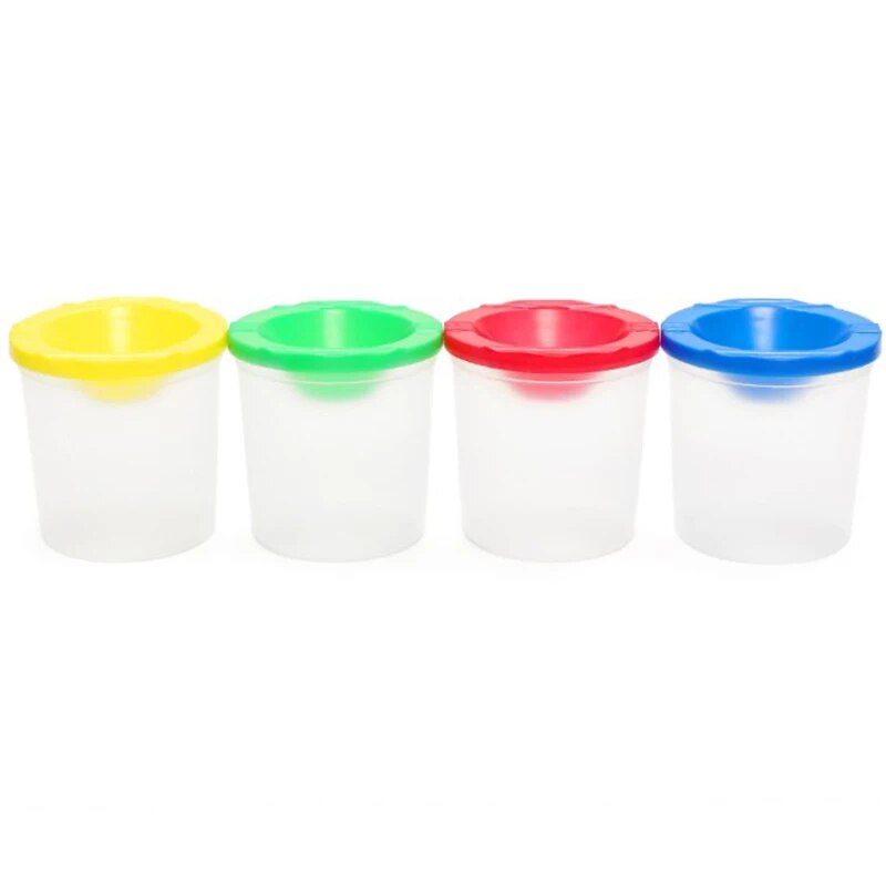 Painted Art Pen Washing Cup Plastic Transparent Multifunctional Pen Washing Buc image 0