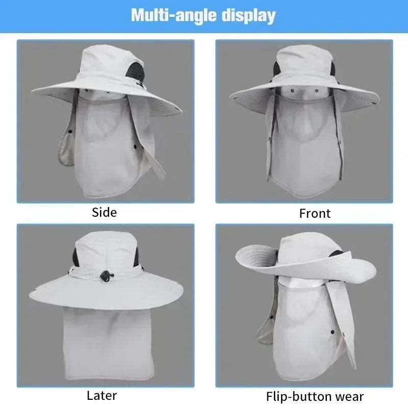 1pc Summer Wide Brim Sun Hat For Outdoor Activities - Fishing, Beach, Cycling image 5