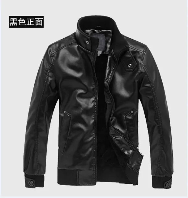 2023 Spring Autumn and Winter  Men's coats Slim Fit Motorcycle Men's Leather Jack image 1