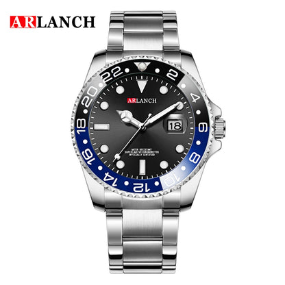 Classic Mens Watch Quartz Green Ghost Diver Series Stainless Steel Waterproof C image 2