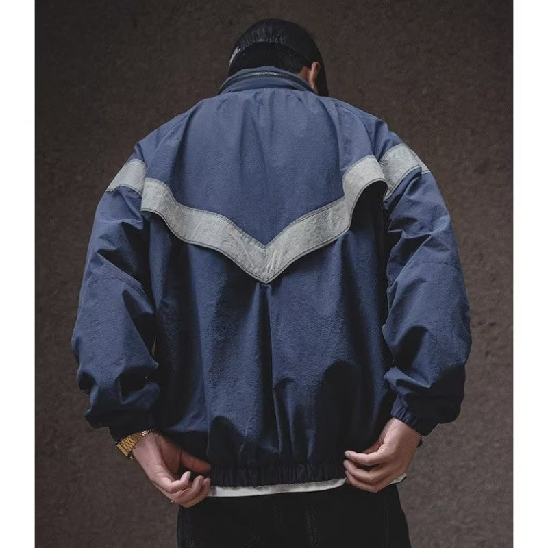 Men's Pilot Training Jacket Reflective Embroidered Hooded Cargo Top Thin Quick D image 4