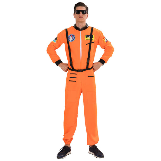 Adult Astronaut Cosplay Costume Men Spaceman Halloween Party Jumpsuits Carniv