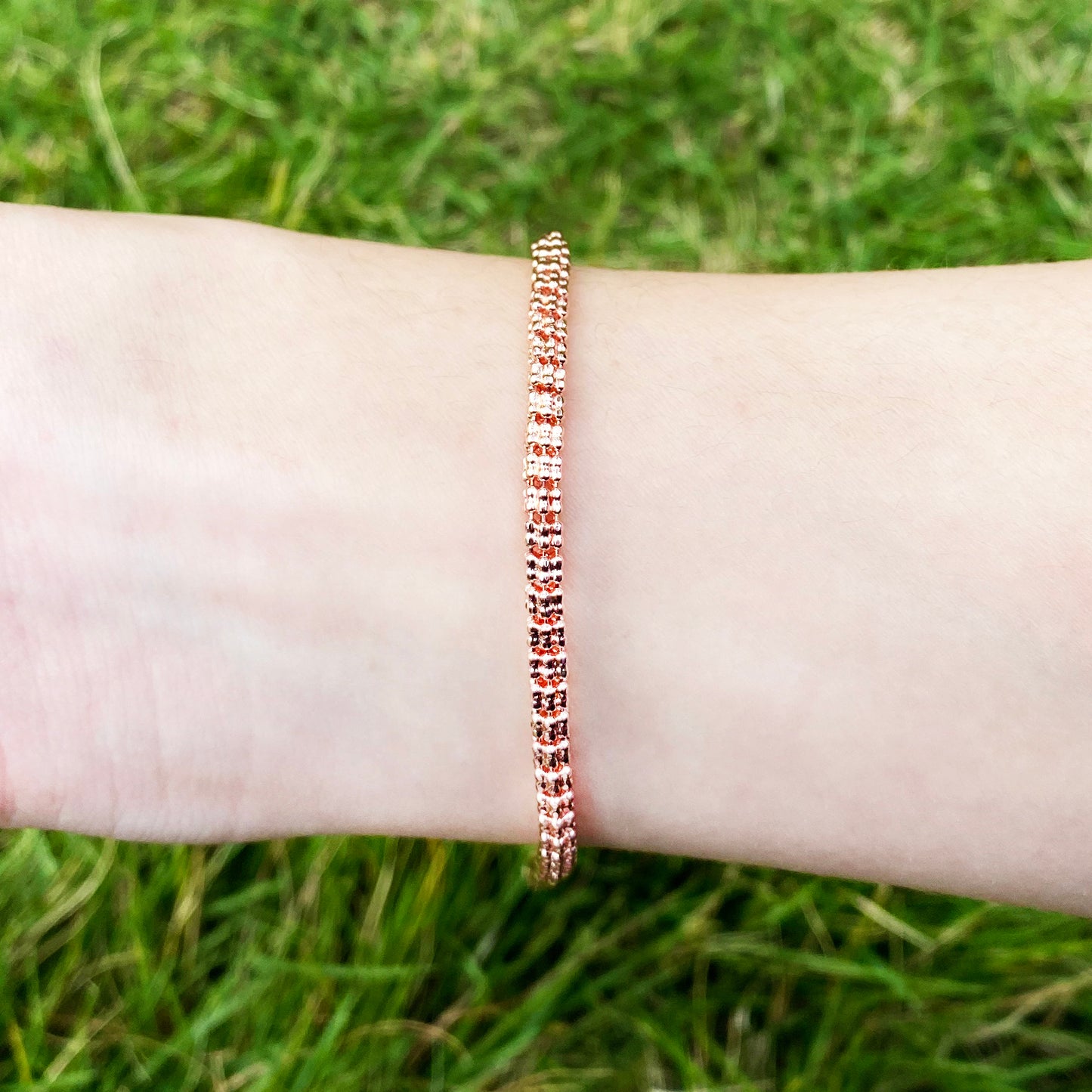 Aokaishen Round Snake Link Bracelet for Women Real Gold Plated Hip Hop Jewelry image 2