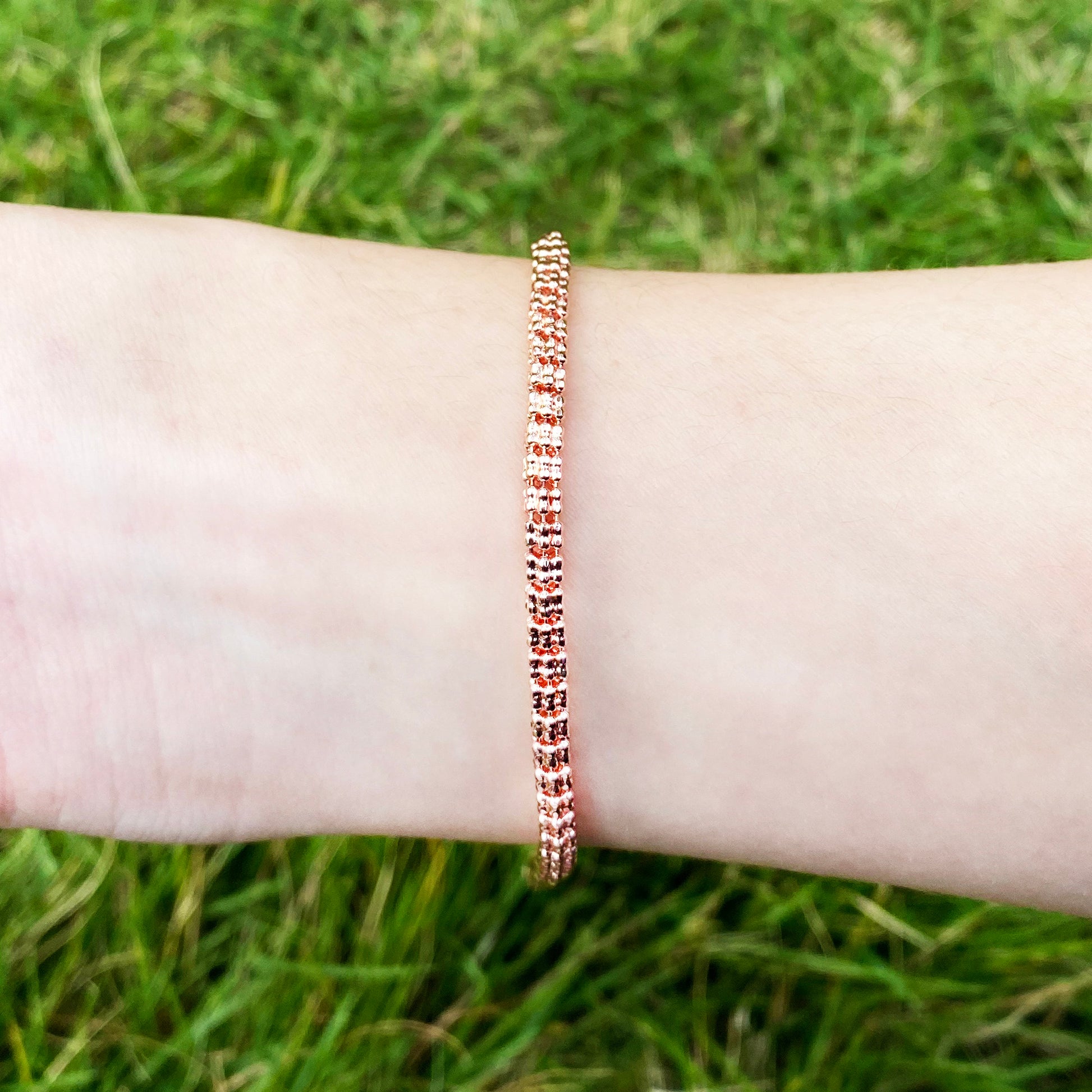 Aokaishen Round Snake Link Bracelet for Women Real Gold Plated Hip Hop Jewelry image 2