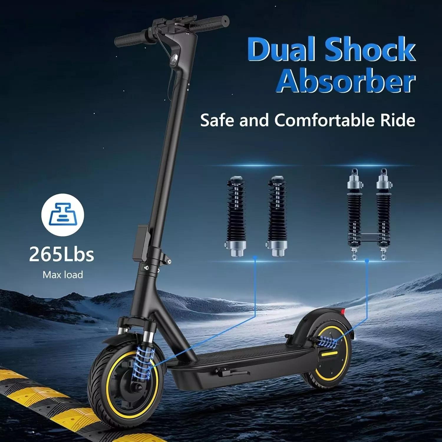 LADPED LPMAX 10" Solid tires Folding Electric Scooter 22MPH 500W 14.5AH 28Miles image 6