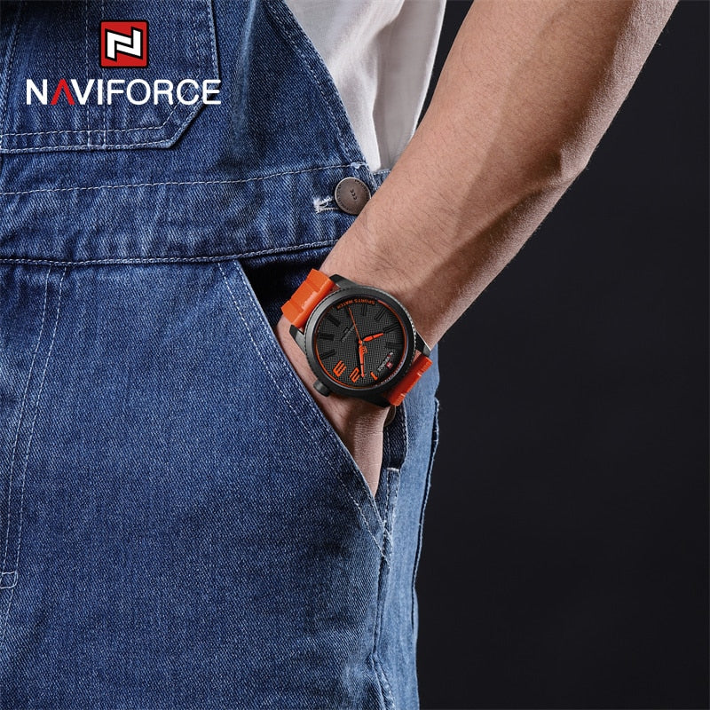 NAVIFORCE Top Luxury Brand Quartz Watch Men Silicone Strap Military Watches 30A image 11