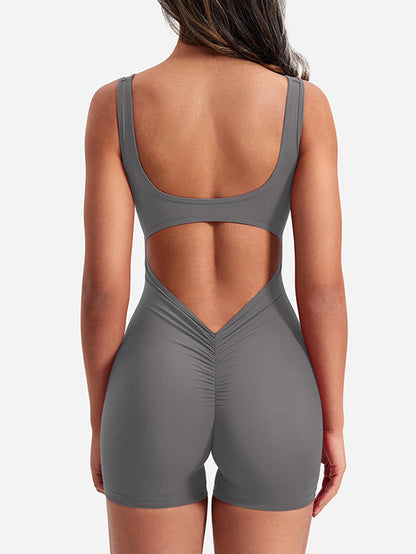 Women Romper Summer Sleeveless Vest Romper for Women Square Neck Tops Bodysuit image 4