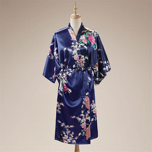 Womenatin Pajamas Bathing Robe Gown Japanese Traditional Womenakura Kimono
