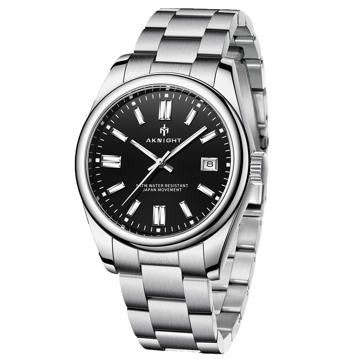 Watch for Men Orange Watch Dial Analog Quartz Wristwatches AKNIGHT Waterproof C image 5