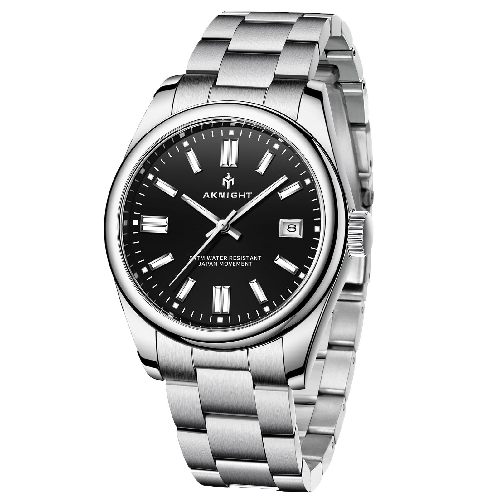 Watch for Men Orange Watch Dial Analog Quartz Wristwatches AKNIGHT Waterproof C image 5