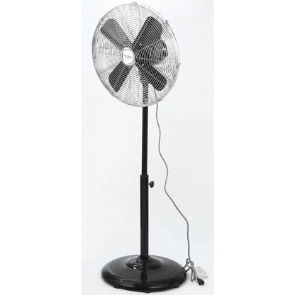16'' Retro 3-Speed Metal Standing Fan, Black Rechargeable Fan image 5