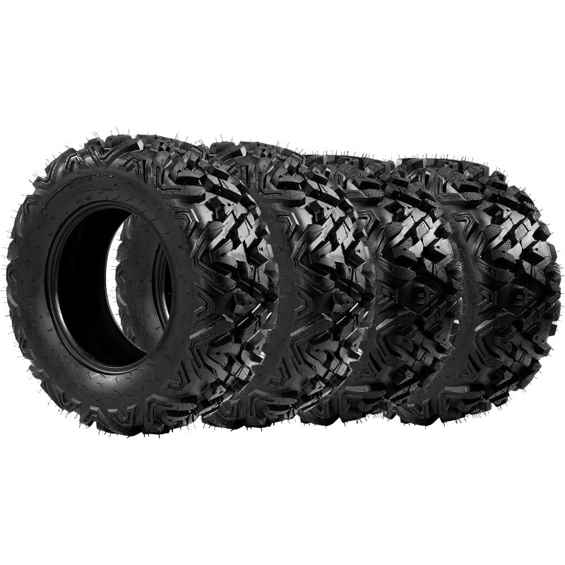 Complete Set of 4 All Terrain ATV UTV Tires 25x8-12 Front & 25x10-12 Rear 6PR T image 0