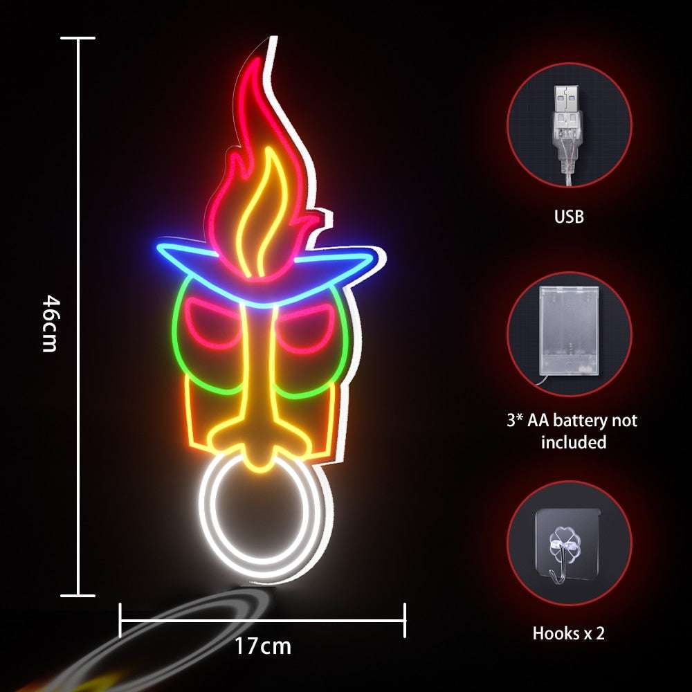 Neon Light - Indians Tiki Room Decor Led Wall Lamp Bedroom Decoration