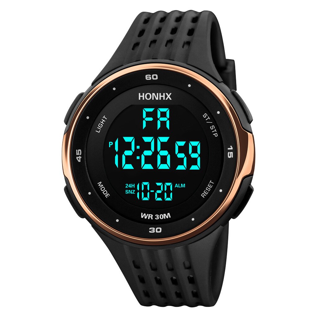 Mens Outdoor LED Sport Watch Waterproof Digital Watch Men Fashion Led Light Sto image 0