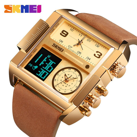 Skmei Top Brand 3 Time Sports Watches Mens Military Back Light Chrono Digital W image 0