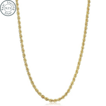 2Â¯3Â¯5mm Gold Rope Chain for Men & Women 18k Real Gold Plated Diamond Cut Gold N image 5