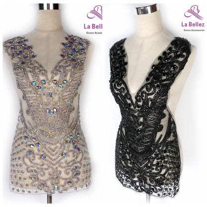 La Belleza New   handmade AB black silver 6color bodice Rhines