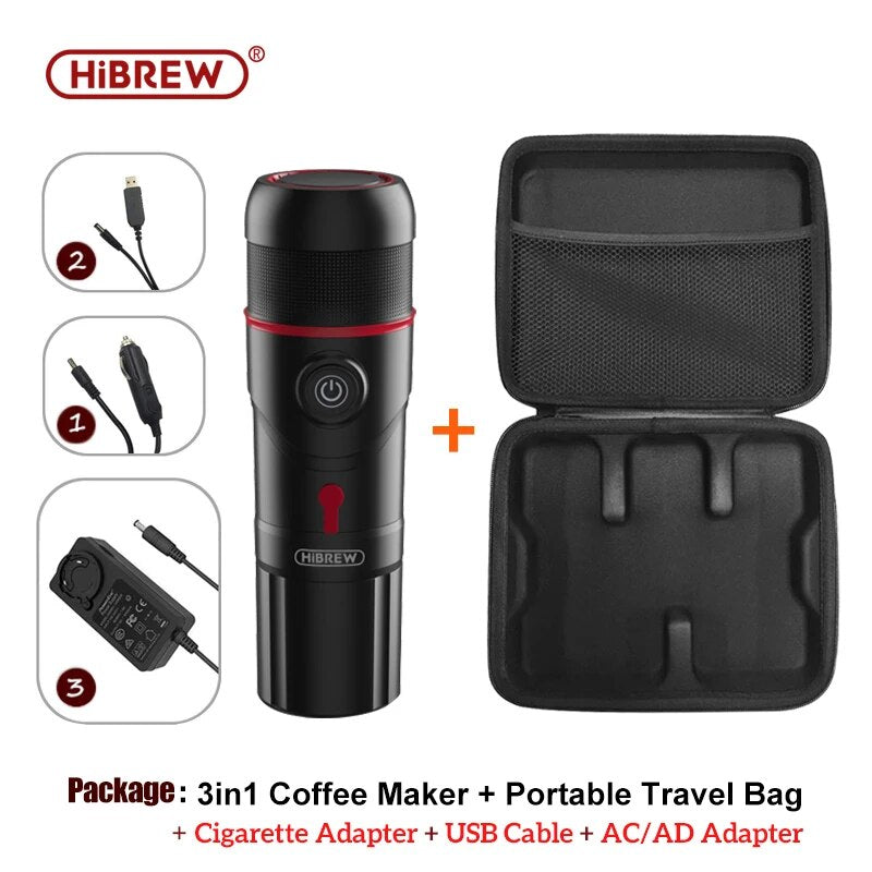 HiBREW Portable Coffee Machine for Car & Home,DC12V  Expresso Coffee Maker Fit
