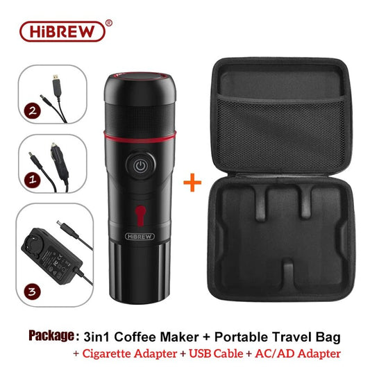 HiBREW Portable Coffee Machine for Car & Home,DC12V  Expresso Coffee Maker Fit