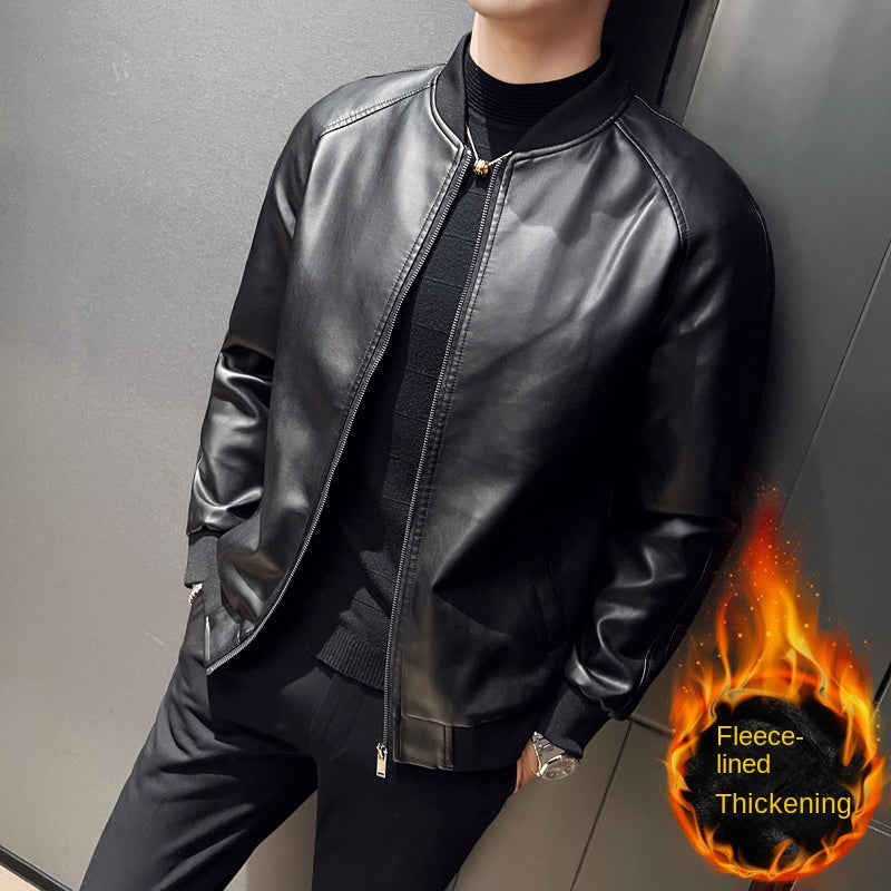 Men SprAutumn Thin Style Motorcycle Leather Jacket Fashionable Motorcycle Leath image 6