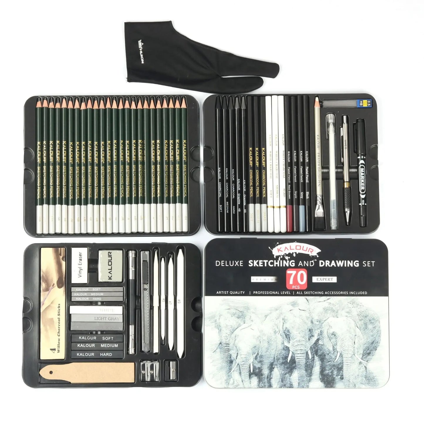 Art Painting Set 70/35 Pieces of Sketching Pencil Sketch Tool Set Art Painting image 6