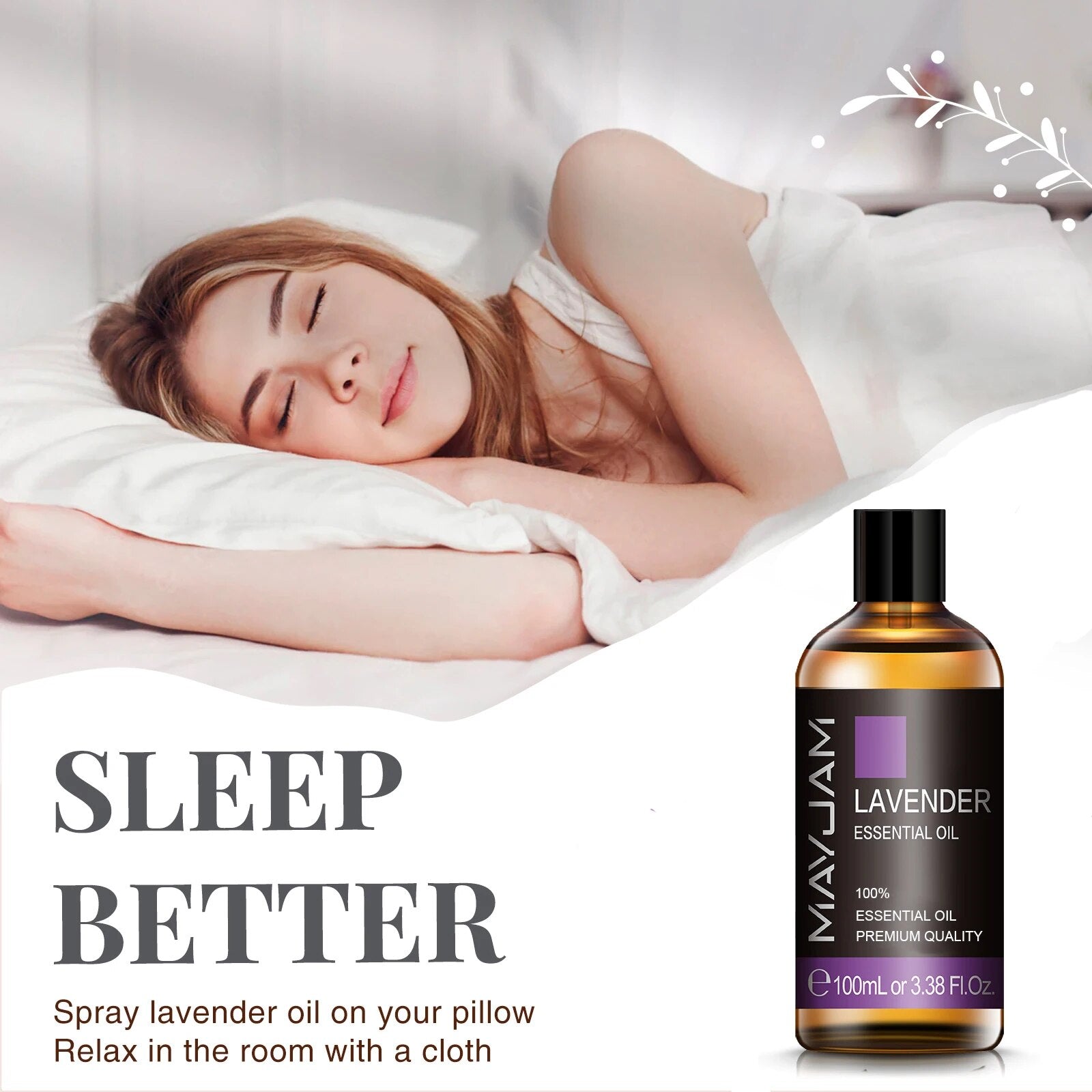 MAYJAM 100ml 500ml Aromatic Essential Oils Rosemary Sweet Orange Lavender Eucal image 1