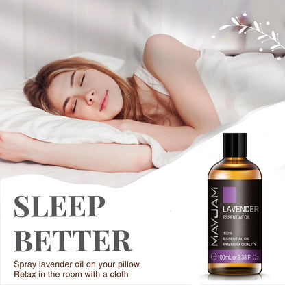 MAYJAM 100ml 500ml Aromatic Essential Oils Rosemary Sweet Orange Lavender Eucal image 1