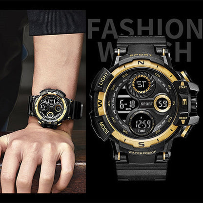 YIKAZE Black Digital Watch for Men Sports Watches Waterproof Outdoor Chronograp image 6