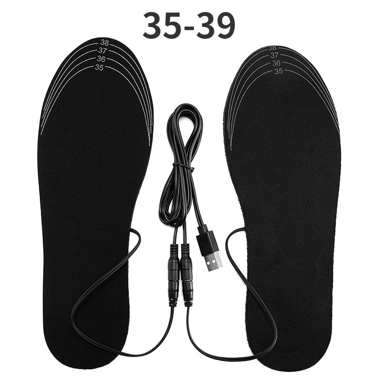 USB Rechargeable Heated Insoles Size 35-46 DIY Customizable Electric Heated Sho image 5