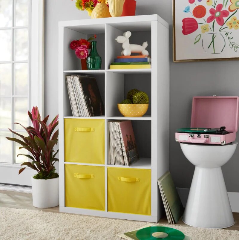 Better Homes & Gardens 8-Cube Storage Organizer, White Texture image 5
