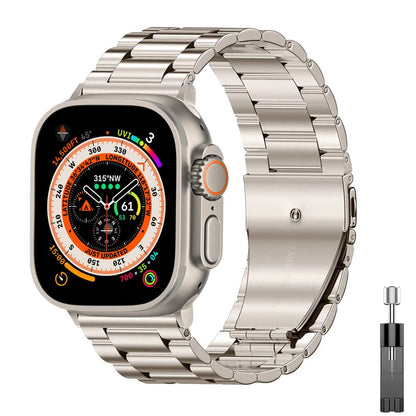 Stainless Steel titanium alloy Strap For Apple Watch Band Ultra 45mm 44mm 49mm  image 2