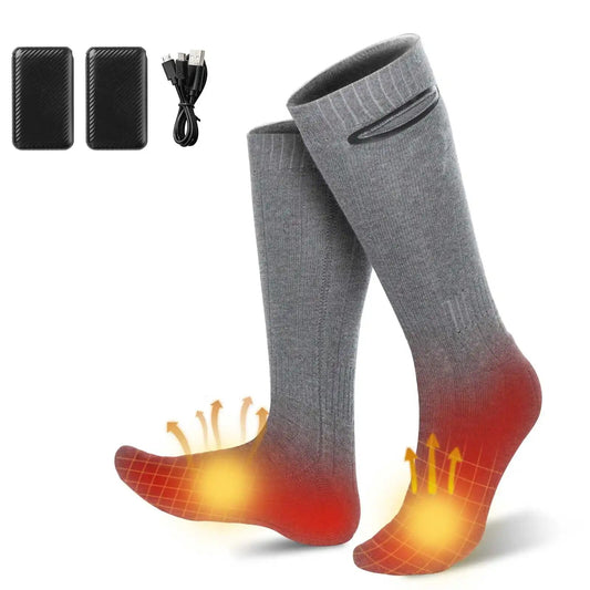4000mAh Winter Heated Socks Remote Control Electric Heating Socks Rechargeable