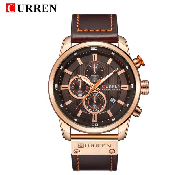 CURREN Brand Watch Men Leather Sports Watches Men's Army Military Quartz Wristw image 2