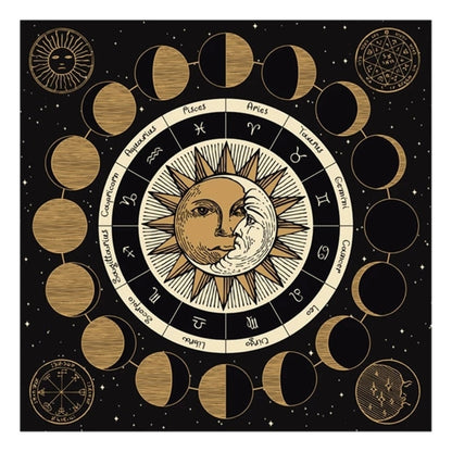 Wheel of the Zodiac Altar Tarot Cloth Tablecloth Moon Phase Velvet Astrology Ta image 5