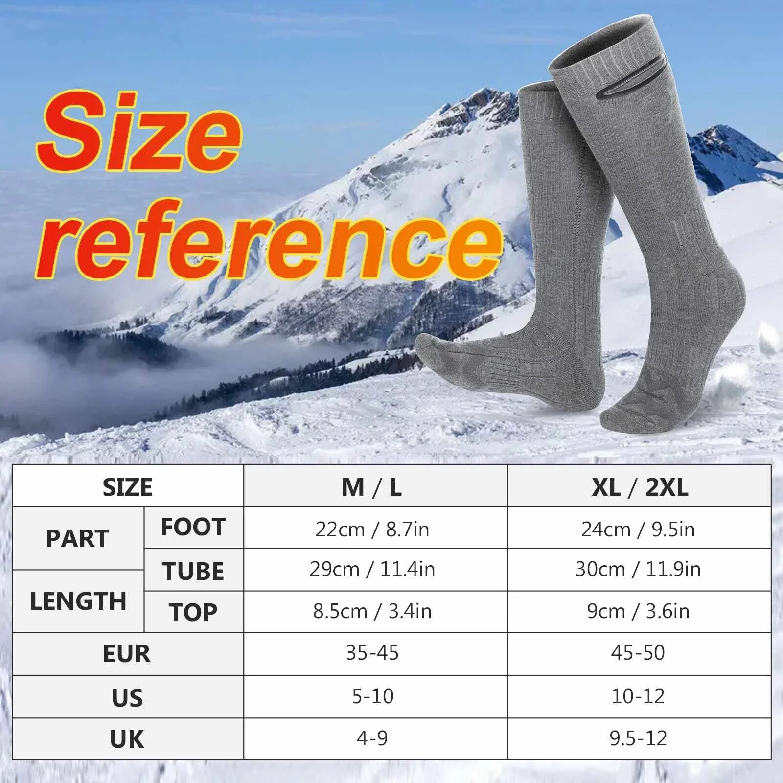 4000mAh Winter Heated Socks Remote Control Electric Heating Socks Rechargeable image 6