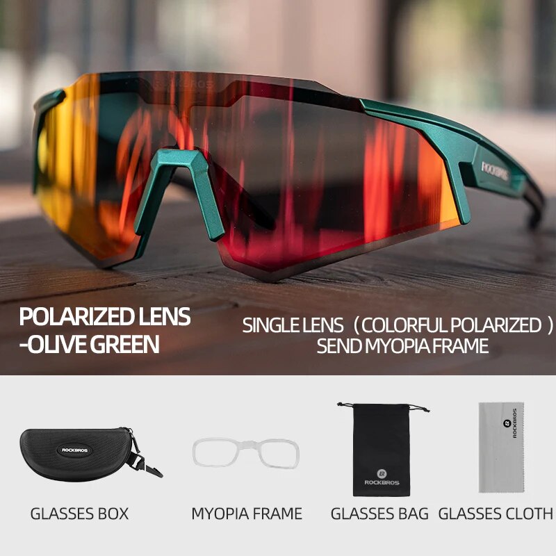 ROCKBROS Polarized Photochromic Bike Glasses Outdoor UV400 Bicycle Eyewear Sung image 4