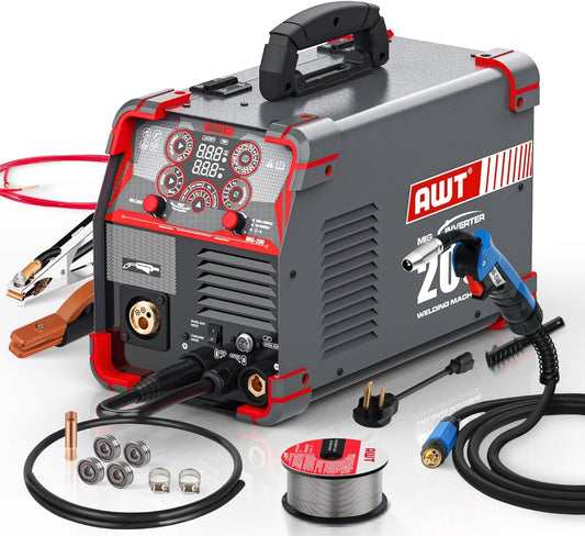 MIG Welder 200Amp 8 in 1 Gas MIG/Gasless Flux Core MIG/Stick/Lift TIG/Spot Weld image 0
