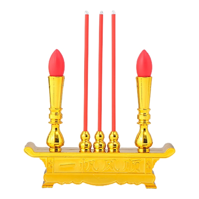 Buddhist Altar Electric LED Candle Light Battery Powered Simulation Incense Bur image 6