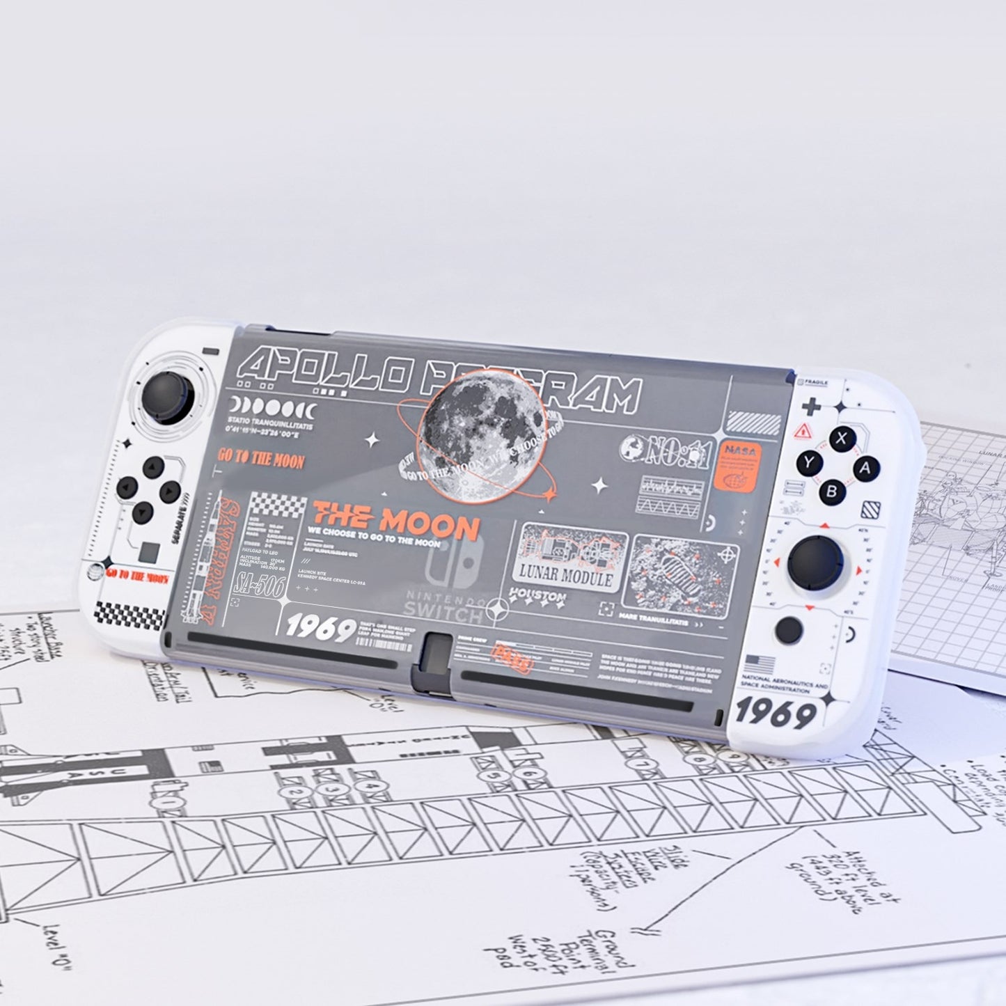 GeekShare Protect Shell Compatible Nintendo Switch OLED New Moon Transparent Ha image 3