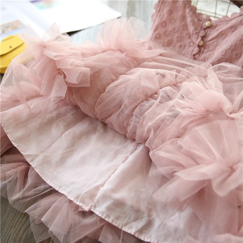 Lace Girls Princess Dress Fluffy Cake Smash Dresses Kids Christmas Party Costum image 7