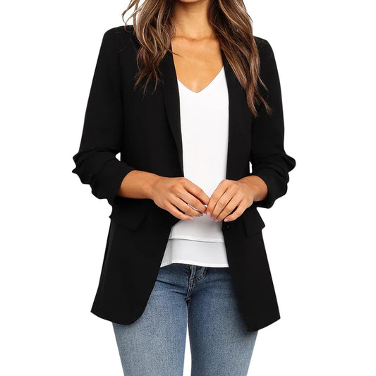 Autumn New Blazer Jacket Women Fashion Solid Formal Blazers Femme Jackets Offic