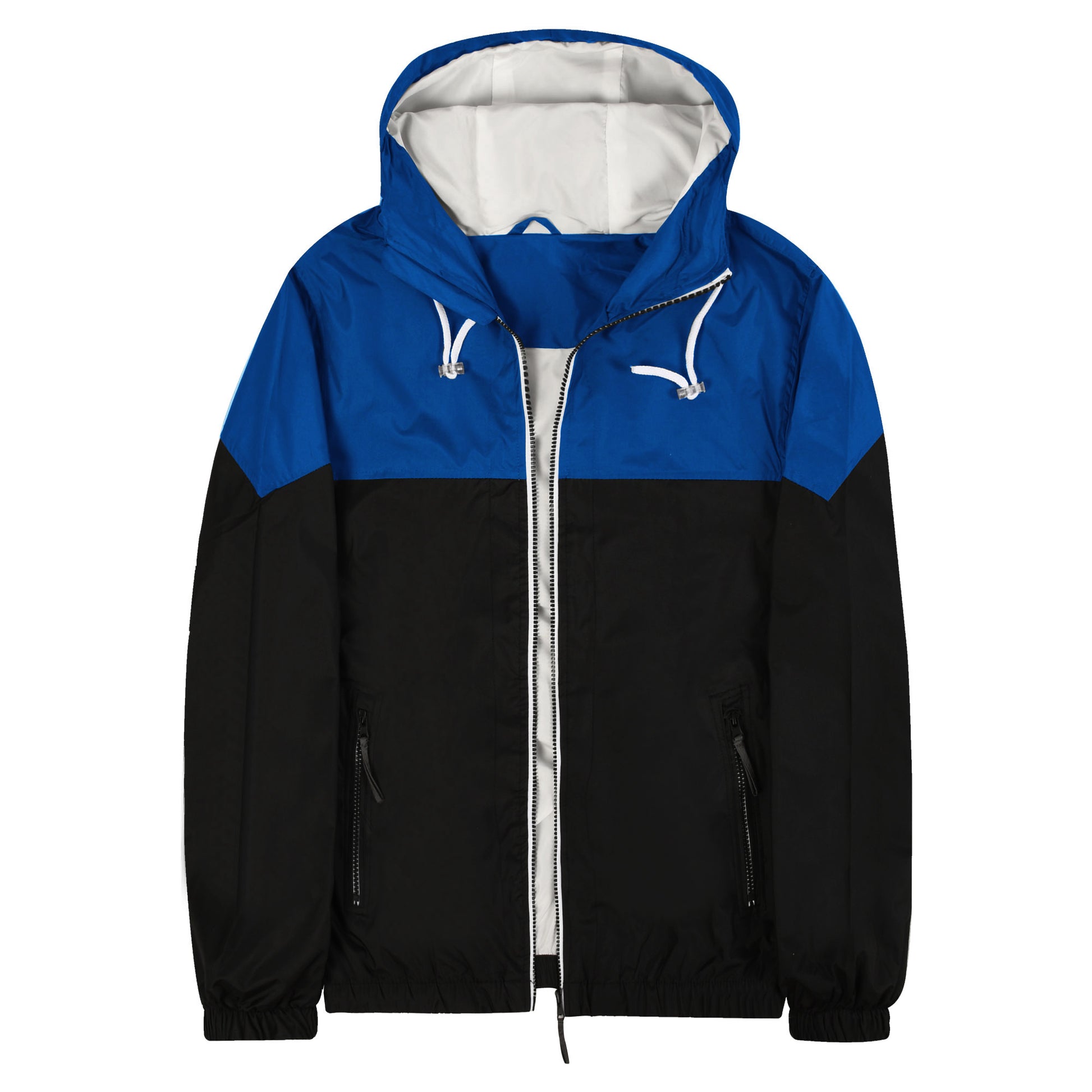 Men's Spring And Autumn New Colorblock Casual Jacket, Fashionable Hooded Windbr image 2
