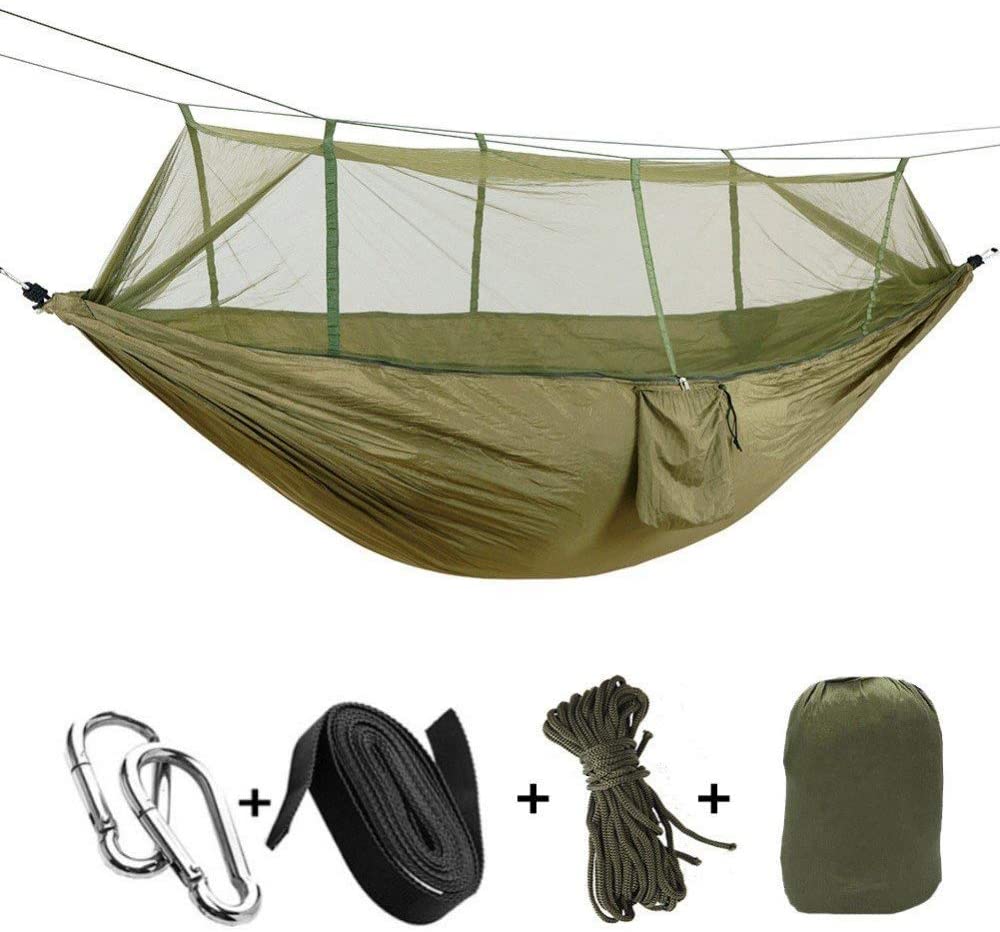 Portable Outdoor Camping Hammock With Mosquito Net 1-2 Person Go Swing Garden H image 7