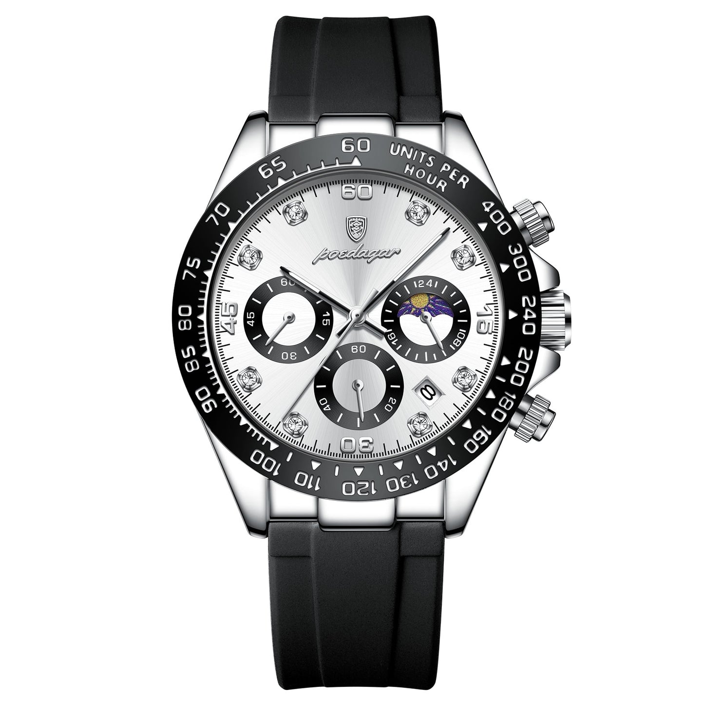 POEDAGAR Luxury Man Wristwatch Sports Chronograph Luminous Waterproof Date Men  image 4