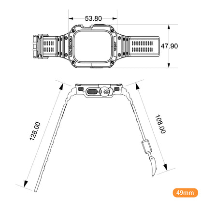 Clear Band + Case for Apple Watch Ultra 8 7 6 SE 5 4 3 Transparent silicone for image 6